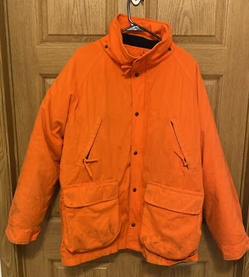VINTAGE Gamehide Hunting Jacket Mens L Blaze Orange Lined Insulated Warm 2 Piece - Image 1 of 4