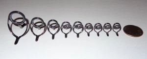 New Set 9 Fuji ICMNSG Titanium Silicon Carbide Fishing Rod Casting Guides (20-8) - Picture 1 of 5