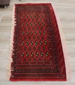 2X4 Geometric RED Carpet Handmade Doormat Wool Oriental Vintage Area Rug - Picture 1 of 12