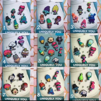 Crocs Handmade Jibbitz 5pc Trolls Trollz Poppy Branch Fuzzbert Smidge charms - Image 1 of 4