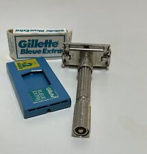 Gillette adjustable Double Edge vintage Rasoir de sûreté 1961 + 9 lames