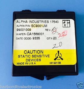 SC9001JM ALPHA INDUSTRIES CAPACITOR CHIP RF MICROWAVE PRODUCT 20/units total - Picture 1 of 3