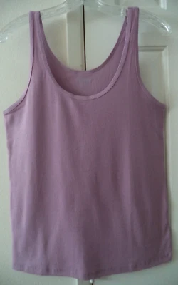 ¡Color caliente! Camiseta sin mangas antigua azul marino rosa apagado malva ajustada acanalada 2X 3X 4X Foto 1 de 4