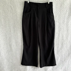 Morrison Womens Stretch Wool High Waist Bootcut Ankle Pants Black 25 inch Leg 3 - Picture 1 of 12