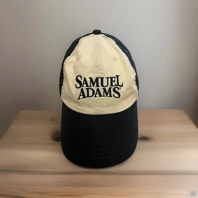 Raro Sam Adams Boston Beer Company Lager Cap OSFA Negro Blanco Bien Usado Foto 1 de 4
