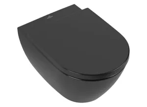 Villeroy & Boch Subway 2.0 Tiefspül-WC spülrandlos, wandhängend, Pure Black Cera - Bild 1 von 1