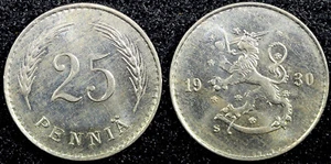FINLAND Copper-Nickel 1930 S 25 Penniä BU Coin KM# 25 (23 027) - Picture 1 of 3