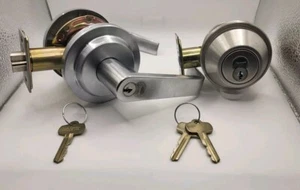 New Comercial SFIC Combo SC DB & Entry Lever Lock, W/2 Working & 1 Control Keys - Picture 1 of 6
