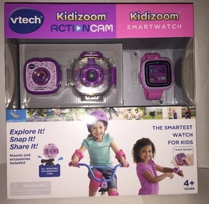 Vtech Kidizoom Smartwatch plus Action Cam Bundle for Girls - Picture 1 of 10