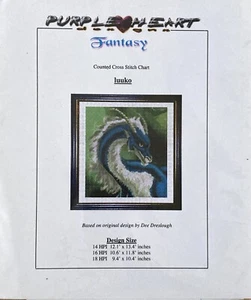 Purple Heart Fantasy Iuuko Cross Stitch Chart Designed by Dee Dreslough - Picture 1 of 2