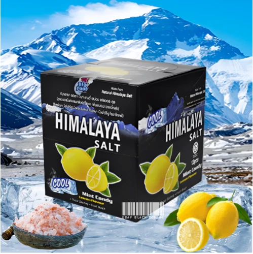 2 Boxes-24 Packs Himalaya Salt Sport Mint Candy Lemon Flavor Throat Soothing