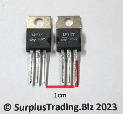 ST Micro LM317T 3-Terminal Adjustable Regulator (Pack of 2) - Image 1 of 2