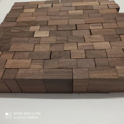 110 Stück Bastelholz amerikanischer Nussbaum Holz Walnuss Abschnitte Kantel  - Bild 1 von 4