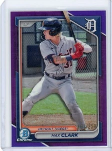 Max Clark 2024 Bowman's Chrome Purple Refractor 101/250 #BDC-104 - Picture 1 of 2