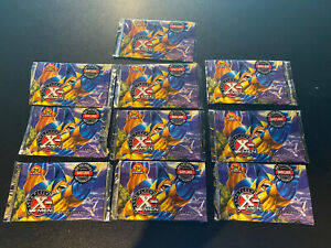 1996 Fleer X-Men Lot of 10 Factory Sealed Packs of Marvel Cards Horizontal Front