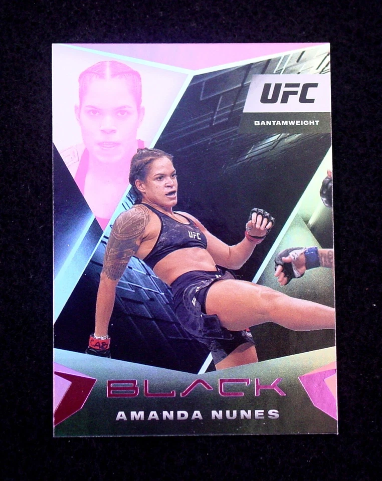 AMANDA NUNES 2021 Panini Chronicles UFC BLACK Pink Parallel SP #105 - Image 1 of 1