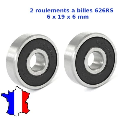 2 roulement à billes 626RS 6x19x6mm - bearing ball 19*6*6 mm 626-2RS cnc