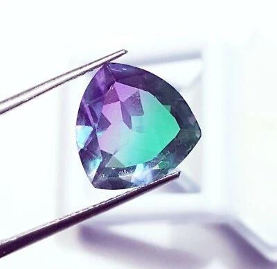 Trillion Cut Mixed Color Quartz 7.90 Ct Certified Loose Gemstone With Free Gift - Image 1 of 4