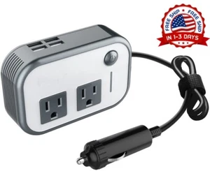 Accesorios autos corriente para automóvil 200W DC 12V a 110V con cargador 4 USB - Picture 1 of 8