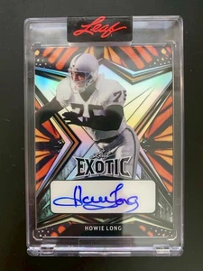 Howie Long 2022 Leaf Exotic prizm #EA-HL1 Auto 3/4 - Picture 1 of 2