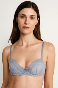 Sujetador con aros de encaje floral azul Adore Me para mujer talla 36A - Imagen 1 de 6