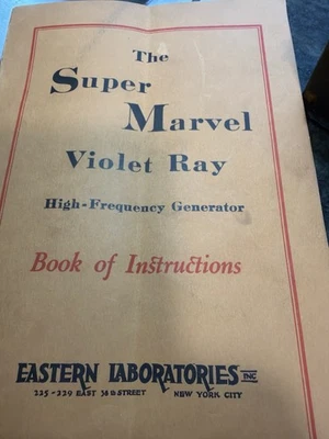 Dispositivo de ciencia médica Quack generador de rayos violetas Super-Marvel de colección - 1910/20 Foto 1 de 4