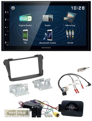 Kenwood 2DIN Bluetooth Lenkrad USB DAB Autoradio für Hyundai i40 VF ab 16 schwar - Bild 1 von 4