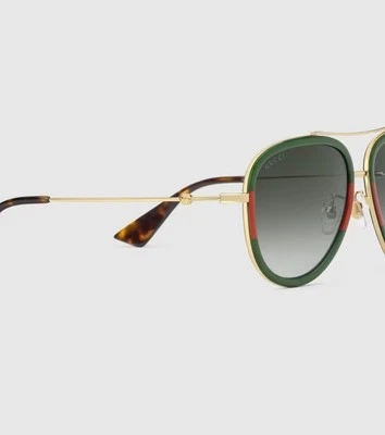Авиаторские солнцезащитные очки унисекс Gucci GG0062S 003 57 - Изображение 1 из 4