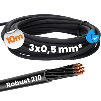 10 Meter Lapp Kabel 0021882 ÖLFLEX ROBUST 210 3X 0,5mm² Stromkabel Leitung Litze - Bild 1 von 4