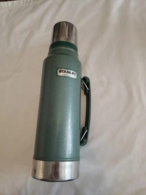 Stanley Thermos W/ Handle 1.1 Qt 1 Liter Green Vacuum Bottle Stainless Original! - Image 1 of 4