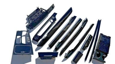 09-15 F01 BMW 740I 750I B7 PIANO JUEGO DE MOLDURAS MADERA NEGRA Foto 1 de 4