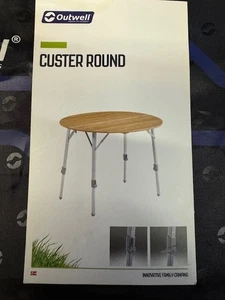 Outwell Custer Campingtisch - Rund mit Bambustischplatte - Bild 1 von 1