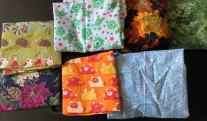 Scrap Lot 9 - Seven Pieces Of Fabric - Picture 1 of 1