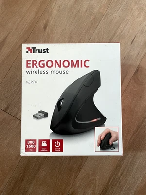 Trust Verto Wireless Ergonomic  Schwarz  kabellos USB Maus - Bild 1 von 3