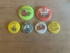 Pu Yallop Fair Washington Pinback Button Badge Pin Junk Drawer Lot Vintage - Bild 1 von 24