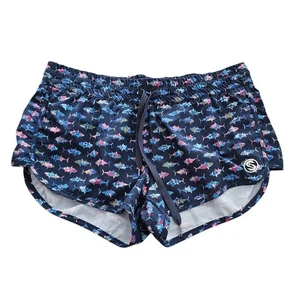 Scales Boardshorts Damen Gr. L Shorts dunkelblau Trippy Fisch Angeln - Bild 1 von 5
