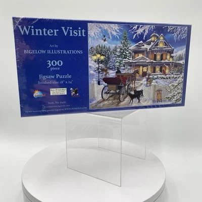 New Winter Visit By Bigelow Illustrations SunsOut 300 Piece Jigsaw Puzzle #31433 - Image 1 of 4