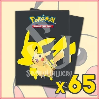 Pokemon TCG: OFFICIAL ULTRA PRO PIKACHU YELLOW SHADOW SLEEVES 65 PACK IN STOCK - Image 1 of 2