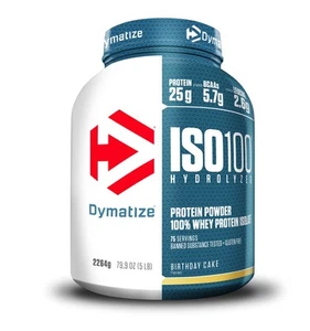 Dymatize ISO 100 Hydrolyzed Birthday Cake 2264g - Whey Protein Hydrolysat + - Picture 1 of 5