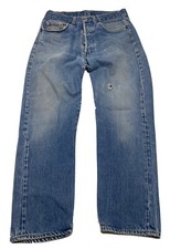 Vintage 80s Levis 501 Actual Size 30x28 Jeans Denim Blue Mens USA Made L4