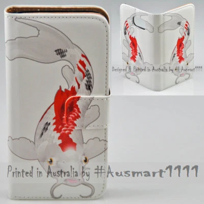 For Huawei Series - Koi Fish Print Wallet Mobile Phone Case Cover - Image 1 of 3