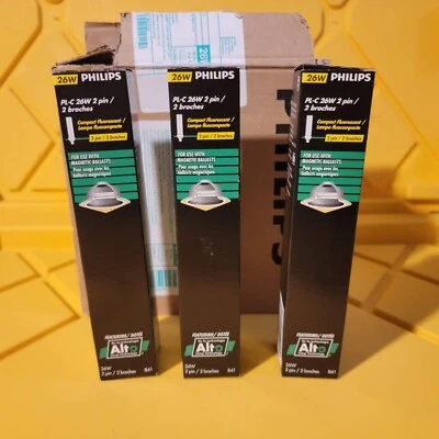 Philips PL-C 26W/841/2P ALTO 26-Watt Fluorescent Lamp Bulb 2-Pin 4100K (3-Pack) - Image 1 of 4