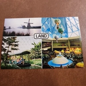 Vintage 1983 Walt Disney Epcot Center Land Postcard Unposted 4" x 6" - Picture 1 of 6