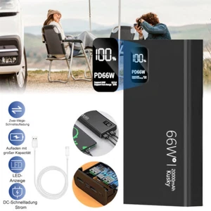 30000mAh USB C Power Bank,66W Fast Charger Portable Charger Battery Pack PD 20W - Picture 1 of 16