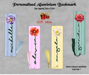 MARCADOR PERSONALIZADO FLOR METAL CON BORLA CUMPLEAÑOS NAVIDAD MAMÁ MOMIA - Imagen 1 de 5