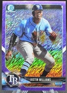 Justin Williams 2018 Bowman Chrome Purple Shimmer Refractor BCP231 /655 RAYS - Picture 1 of 2