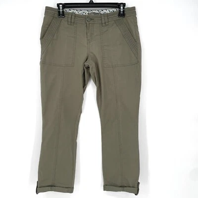 Pantalones capri para mujer PRANA talla 6 Mari algodón orgánico exterior senderismo verde Foto 1 de 4