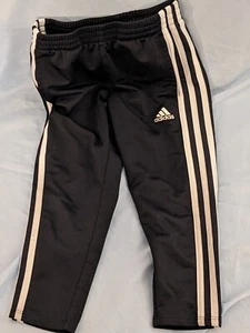 Adidas Boys 3-Stripe Athletic Track Pants, Black, 4T - Picture 1 of 4