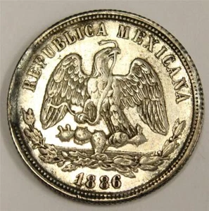 1886 Mo M Mexico 50 Centavos EF45 - Picture 1 of 2
