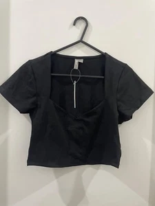 Sweetheart neck crop top size 10 cotton ASOS NWT - Picture 1 of 8
